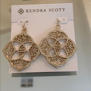 Brand new, never worn Kendra Scott “logo” earrings